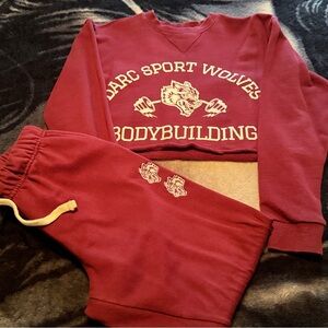 Darc Sport Burgundy Sweatshirt & Jogger Set